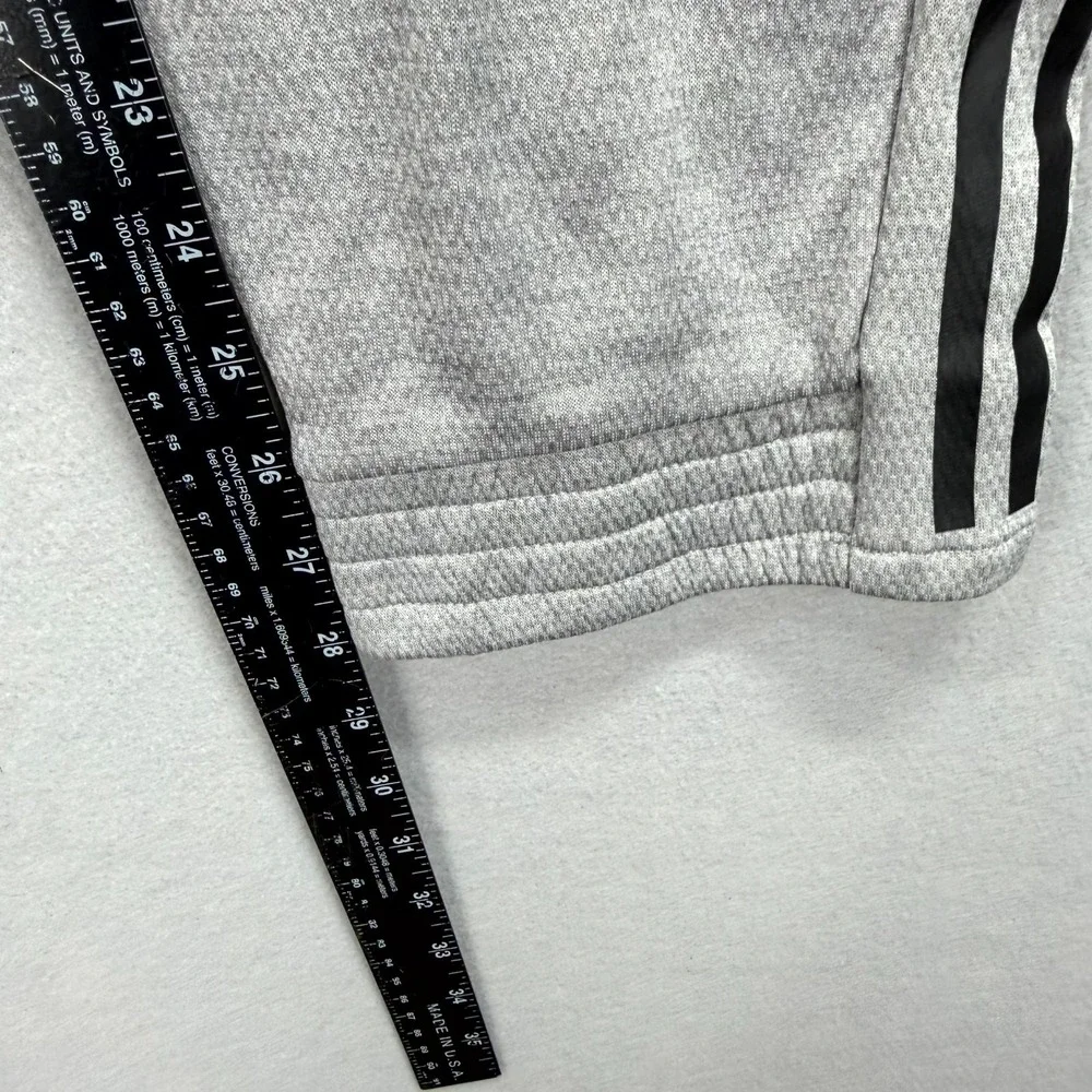 Adidas Track Pants Mens 2XL Gray Heather Essentials Matte Cut 3-Stripes Athletic